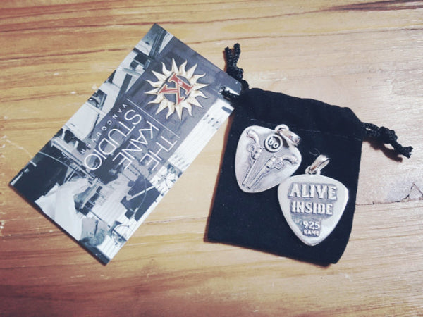 Alive Inside Guitar Pick Pendant Necklace - Sterling Silver - Mandy Bo | B'ass Country Music
